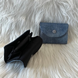 Kleiner Geldbeutel aus Jeansstoff / Upcycling