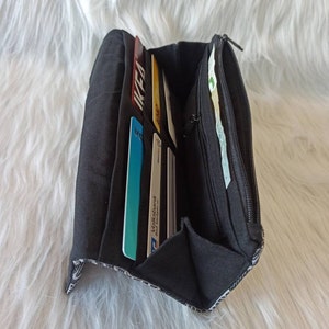 Wallet with card slots, large wallet, wallet, wallet, fabric wallet image 3