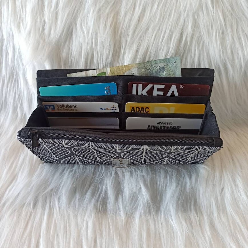 Wallet with card slots, large wallet, wallet, wallet, fabric wallet image 2