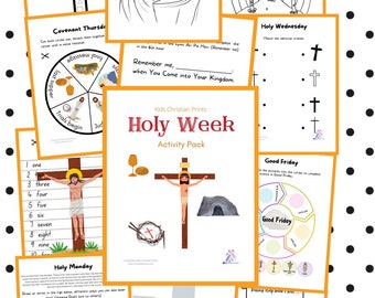 Holy Week Easter Coptic Orthodox Christian Lent (33 pages) Printable Digital download kids activity craft church homeschool sunday school