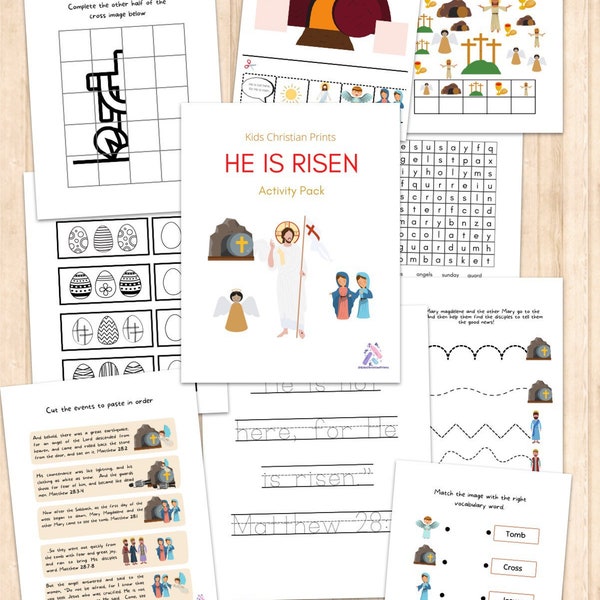 Easter Coptic Orthodox Christian Lent (23 pages) Printable Digital download kids activity craft church homeschool sunday school