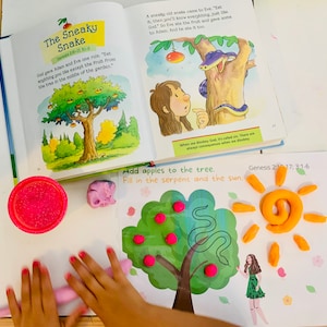 Printable Bible 8 Playdough mats Christian Kids Sunday school playdoh bible stories