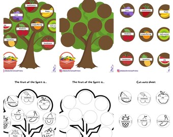 Fruit of the spirit printable galatians bible activity kids sunday school homeschool christian orthodox
