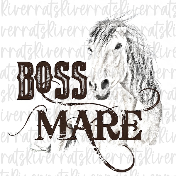 BOSS MARE horse sublimation high resolution png file for sublimation designs