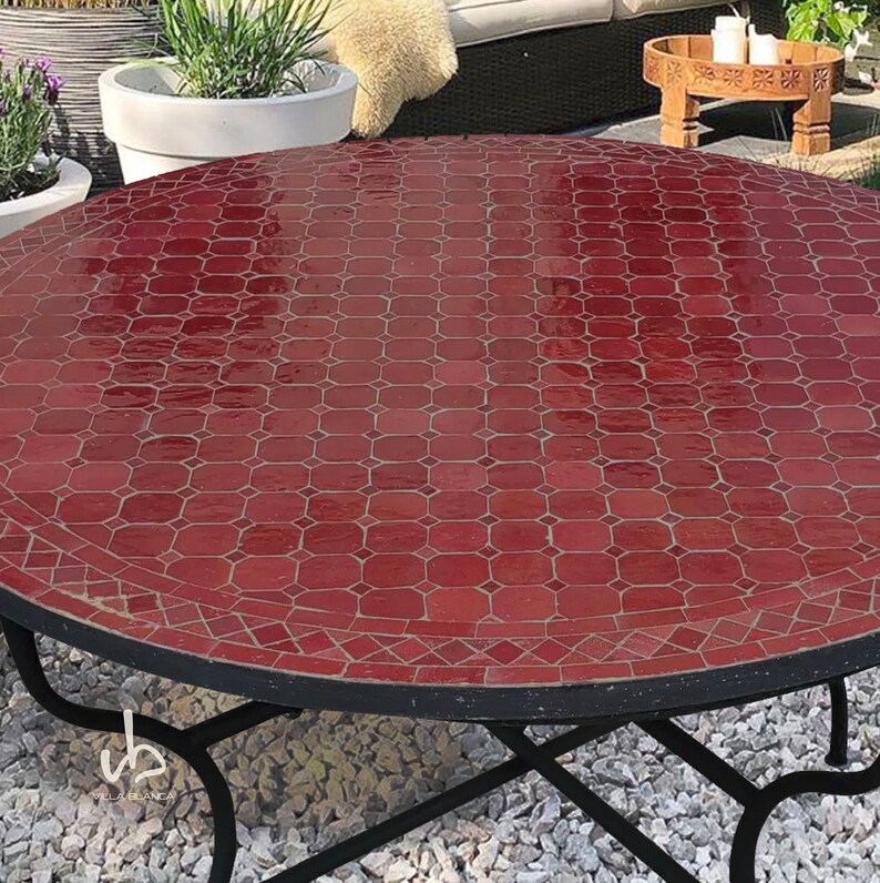 Moroccan Tiles Table Unique End Table Bistro Table Tile Etsy