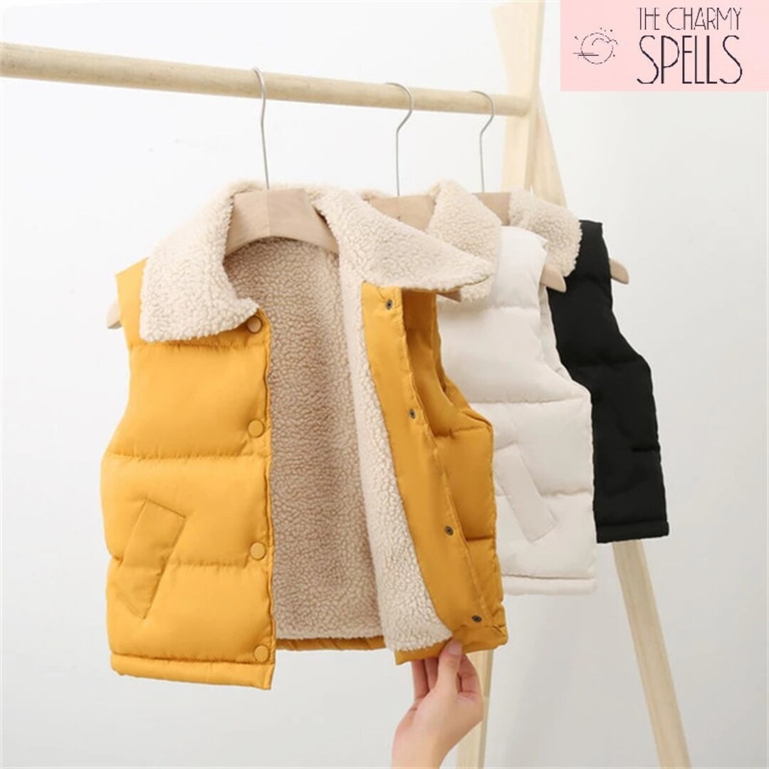Autumn Winter New Boys Girls Sleeveless Hooded Vest Jacket Etsy