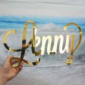 Placa de nome em acrílico espelhado | Placa de casamento em acrílico espelhado | Placa de boas-vindas em acrílico personalizada | Placa de casamento | Placa personalizada | Decoração de parede | Decoração de quarto