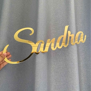 Placa de nome personalizada | Placa de espelho cortada a laser | Decoração de parede | Decoração de quarto | Placa de acrílico personalizada | Arte de parede | Placa de casamento | Placa de boas-vindas