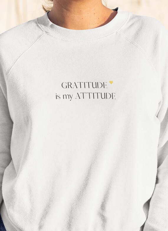 Thankful Positive Slogan Sweatshirt Thankful Positive Slogan Sweatshirt