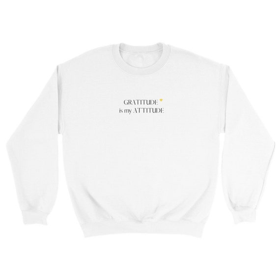 Thankful Positive Slogan Sweatshirt Thankful Positive Slogan Sweatshirt