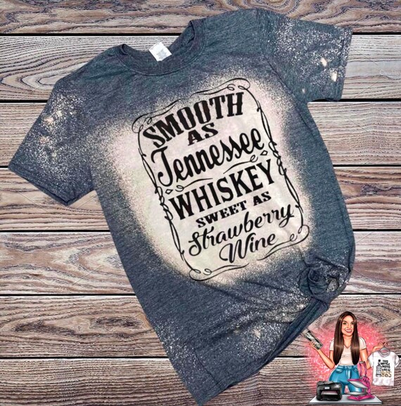 Tennessee Whiskey Strawberry Wine Bleached Shirt Tennessee - Etsy