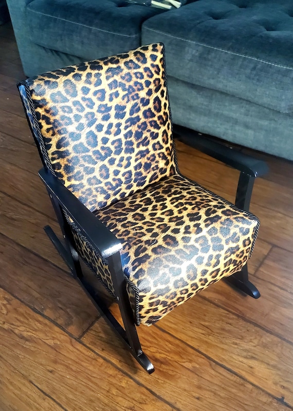 Kids Leopard Rocking Chair Etsy