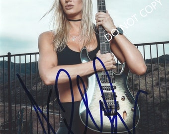 Nita Strauss Alice Cooper Guitar   8 x10" (20x25 cm) Autographed Hand Signed Photo