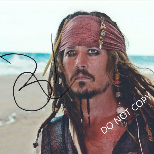 Johnny Depp 8 x10" (20x25 cm) Foto firmada a mano autografiada