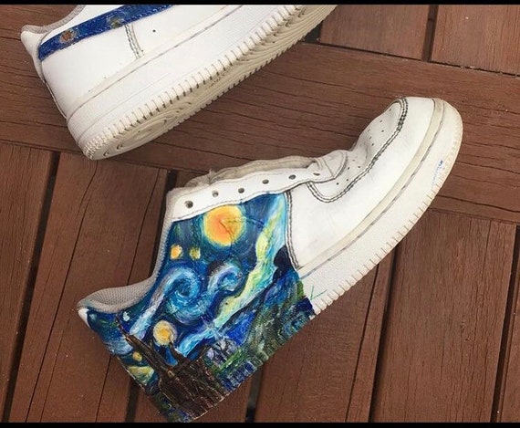 Van Gogh A Starry Night Inspired Nike Air Force 1 | Etsy Australia