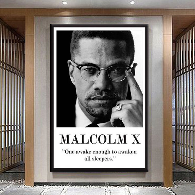 Malcolm X Print, Malcolm X Photo, Malcolm Print Art, Living Room Wall