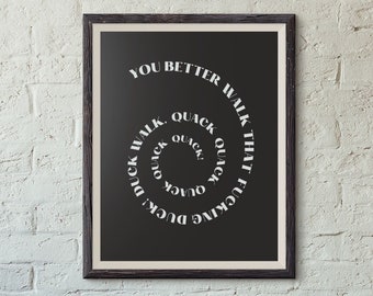 Anetra "You Better Walk That Duck" print or poster, Ru Paul's Drag Race, Drag Race Print, RPDR, LGBTQ, Drag Queen, Gay Wall Art