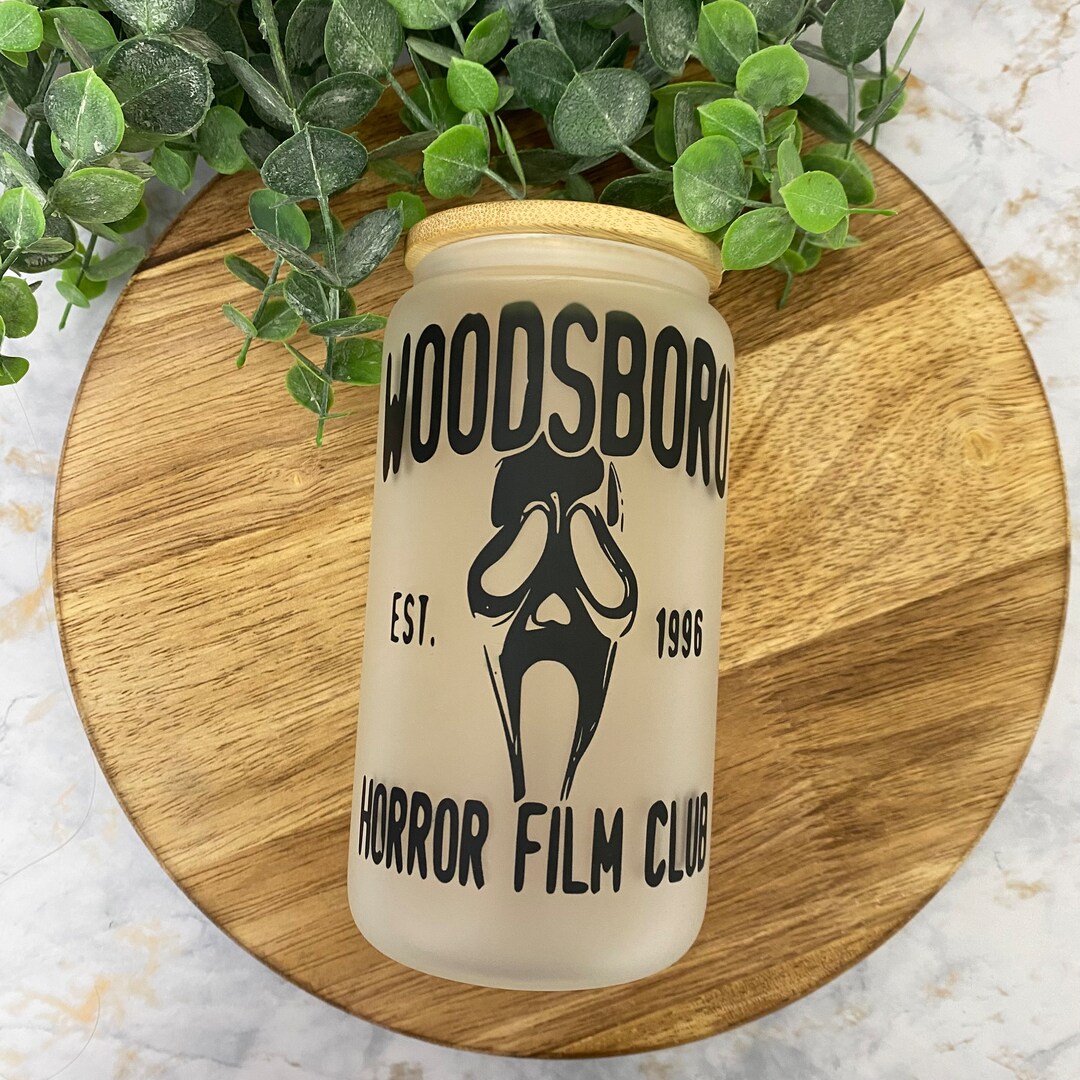 Woodsboro Ghostface Scream Beer Can Glass Etsy