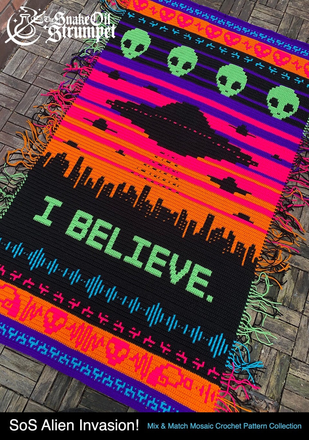 Sos Alien Invasion! Mosaic Crochet Pattern Collection - Etsy