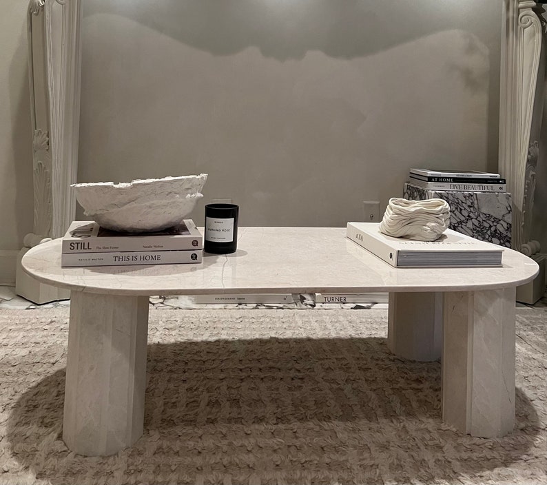 Oval Marble Coffee Table - Etsy