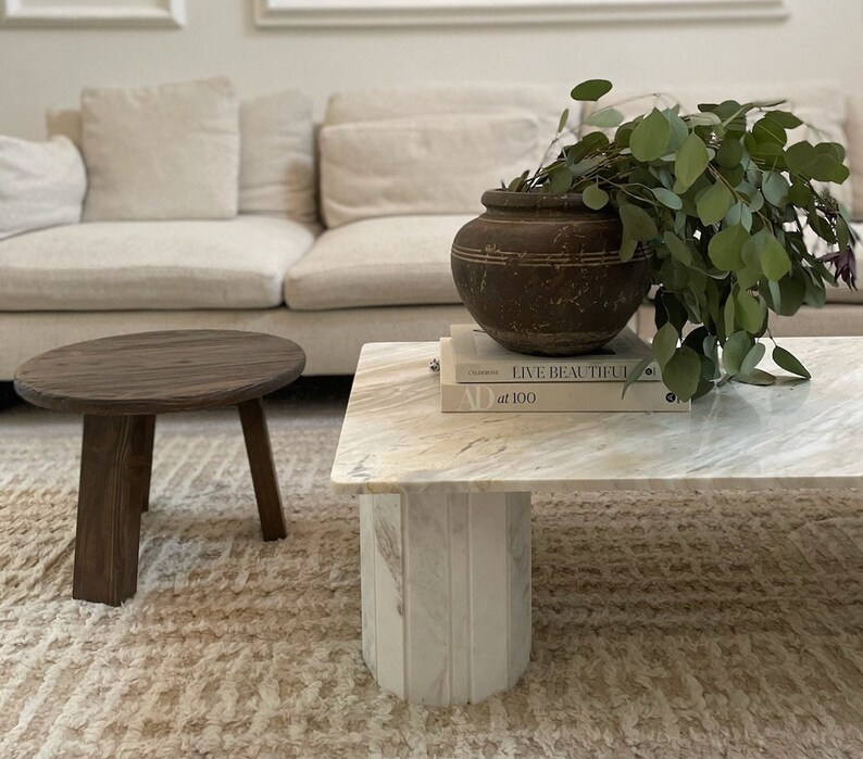 Vintage Inspired Marble Coffee Table Etsy