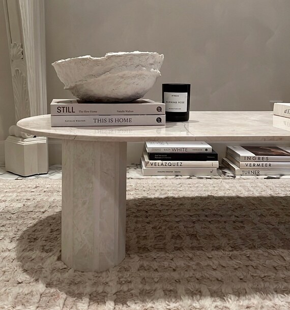 Oval Marble Coffee Table Etsy