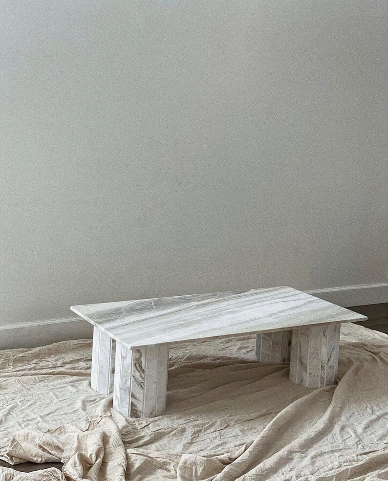 Vintage Inspired Marble Coffee Table Etsy