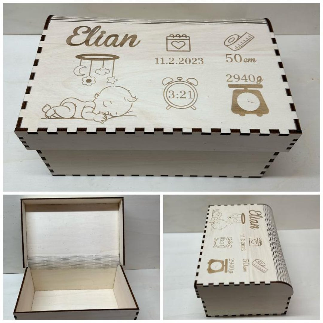 Personalized Wooden Storage Box - Custom Engraving - Etsy