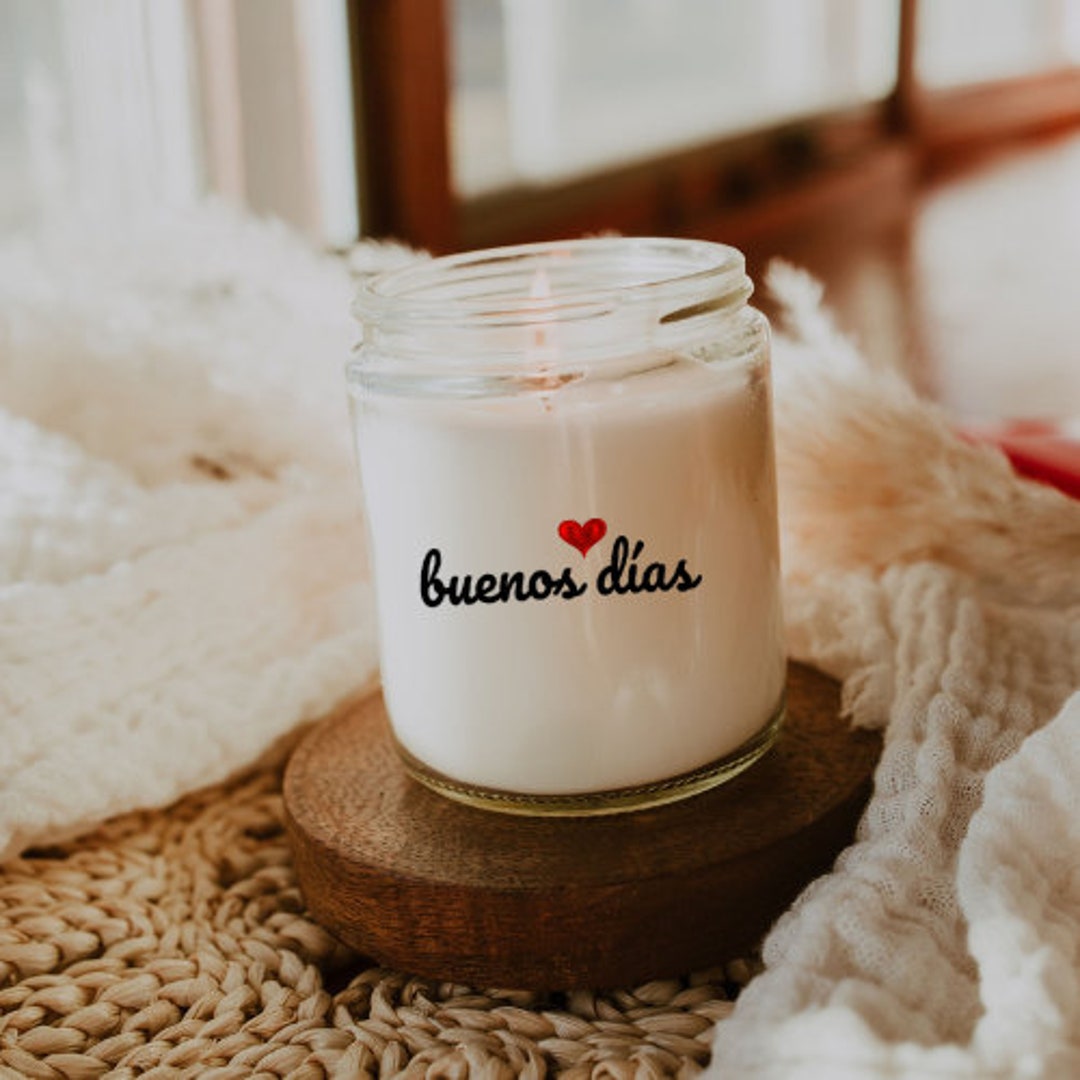 Buenos Días, Spanish for hello, Fun, 9oz, Hand-poured, Vanilla, Luxury ...