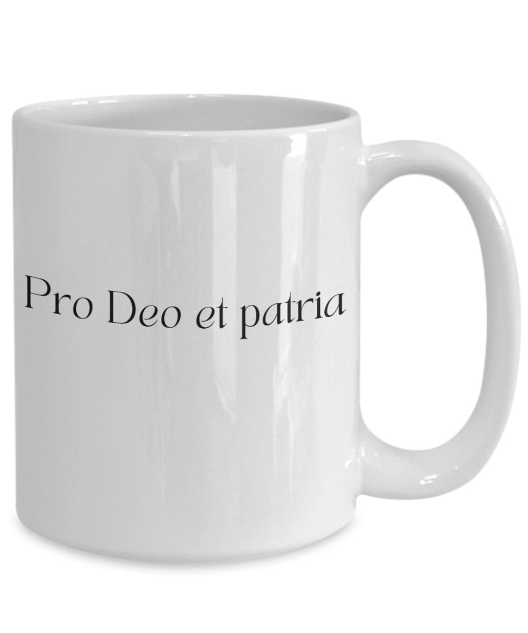 Pro Deo Et Patria for God and Country Patriotic White 11oz Etsy