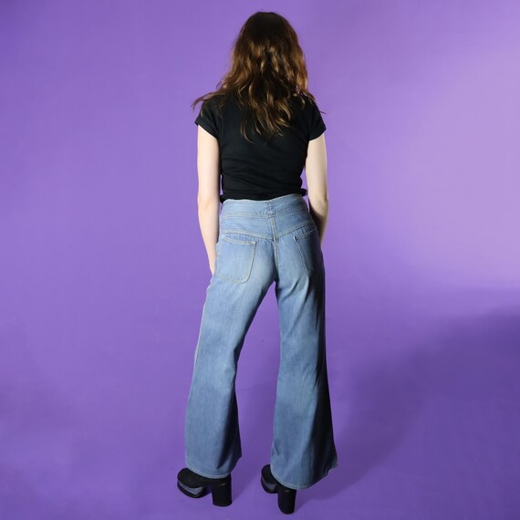 Vintage 1970s Faded Glory Double Zipper Denim Fla… - image 4