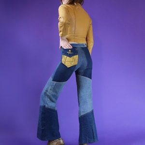 70s ヴィンテージ　パッチワークジーンズ　アントニオ　ジュゼッペ　超希少品！ 70s ANTONIO GUISEPPE HIPPE DENIM SET UP. | 古着屋【True