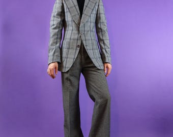 Vintage HARRIS TWEED Blazer Jacket M 50 Men Wool Sport Coat