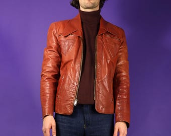 Vintage 1970s Chess King Leather Jacket