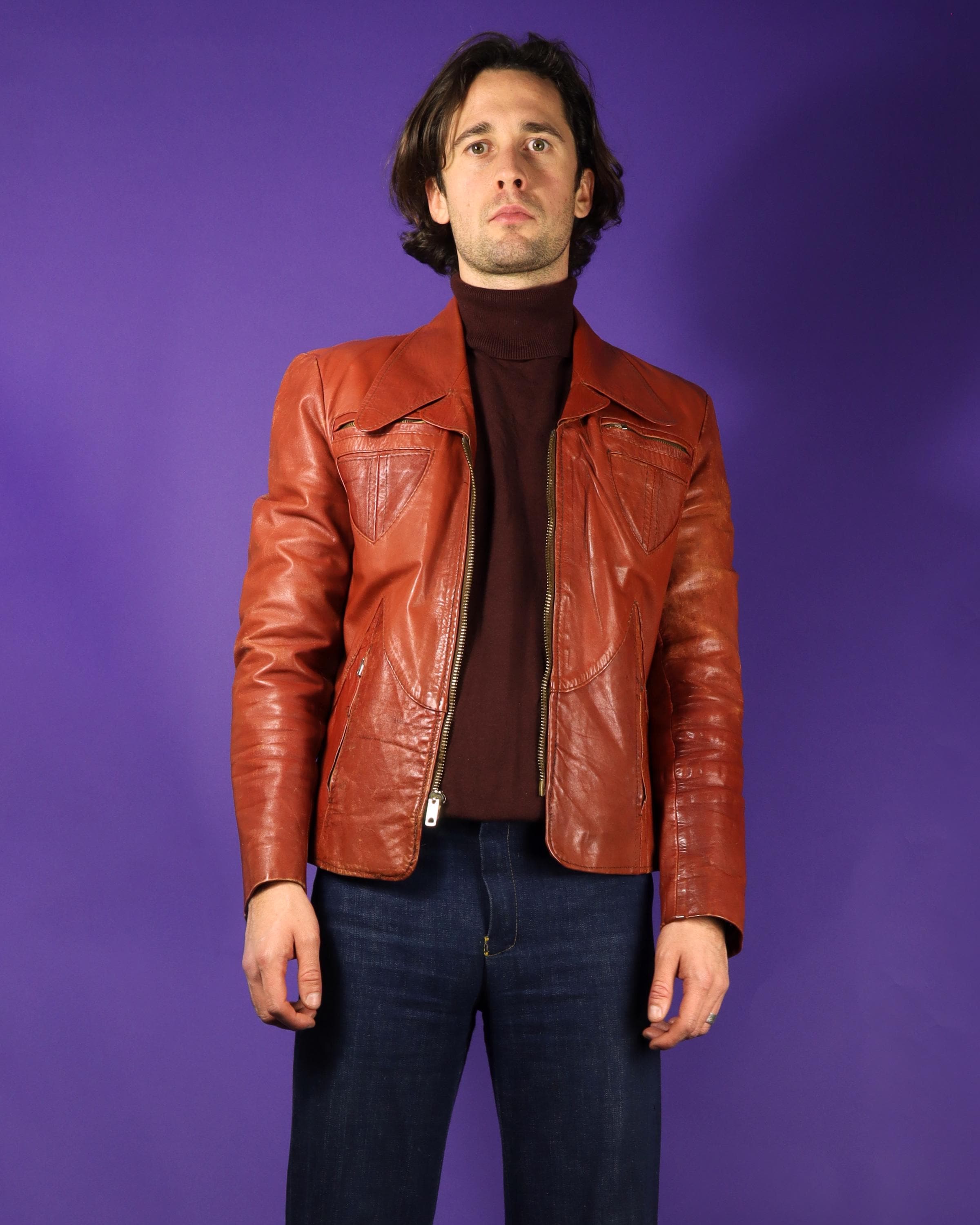 ジャケット・アウター 70s archive nappa leather jacket vintage Vintage 1970s Chess King Leather Jacket - Etsy
