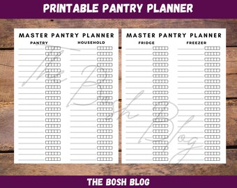 Planilha de Inventário da Despensa para Imprimir | Utensílios Domésticos, Geladeira, Freezer (PDF)