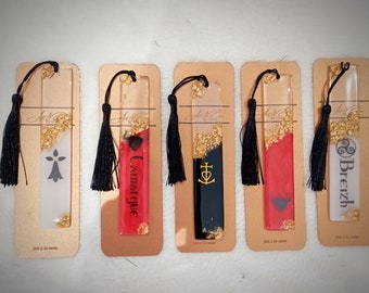 handmade epoxy resin bookmarks