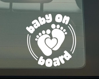 Baby On Board Autoaufkleber, neues Elterngeschenk, Retro Autoaufkleber, Autozubehör