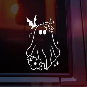 Geist Fledermaus Vinyl Aufkleber, Goth-Autoaufkleber, Gruselige Aufkleber, Auto Aufkleber Frauen, Horror Aufkleber, Witchy-Auto-Aufkleber, Goth-Auto-Dekor