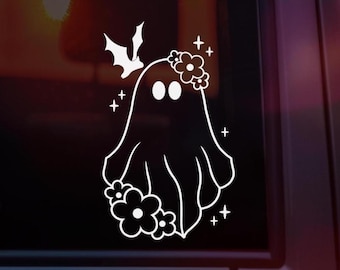 Ghost Bat Vinyl Decal, Goth Bumper Sticker, Spooky Decals, Car Decals Women, Horror Decal, Witchy Car Decal, Goth Car Decor