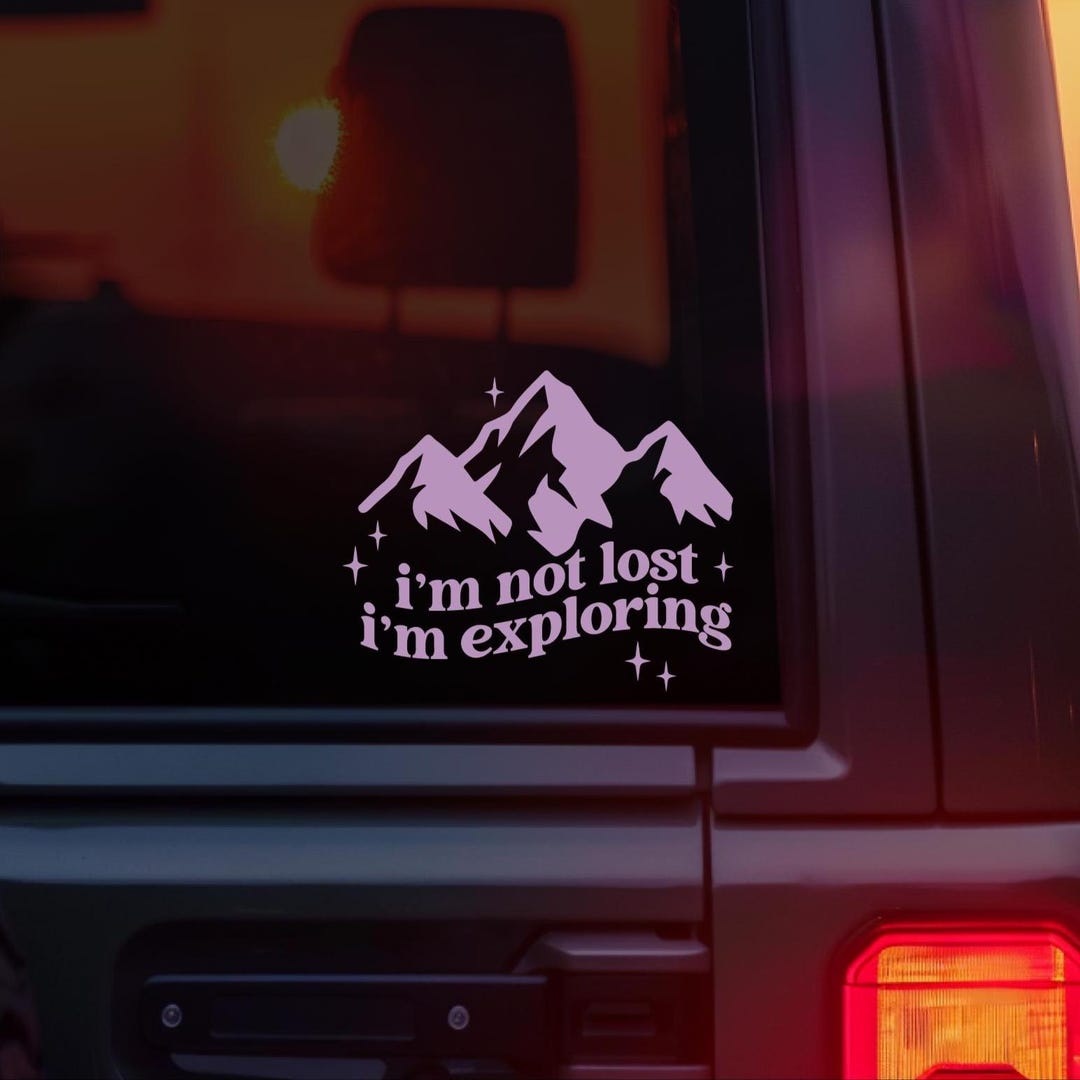 Adventure Car Decal, Car Accessories, Mountains Decal, Car Stickers ...