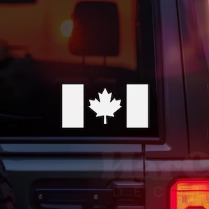 Canada Flag Vinyl Car Decal, Canada Strong, Buy Canadian, Maple Leaf Bumper Sticker, Laptop Decal, Window Decal, Political Decal