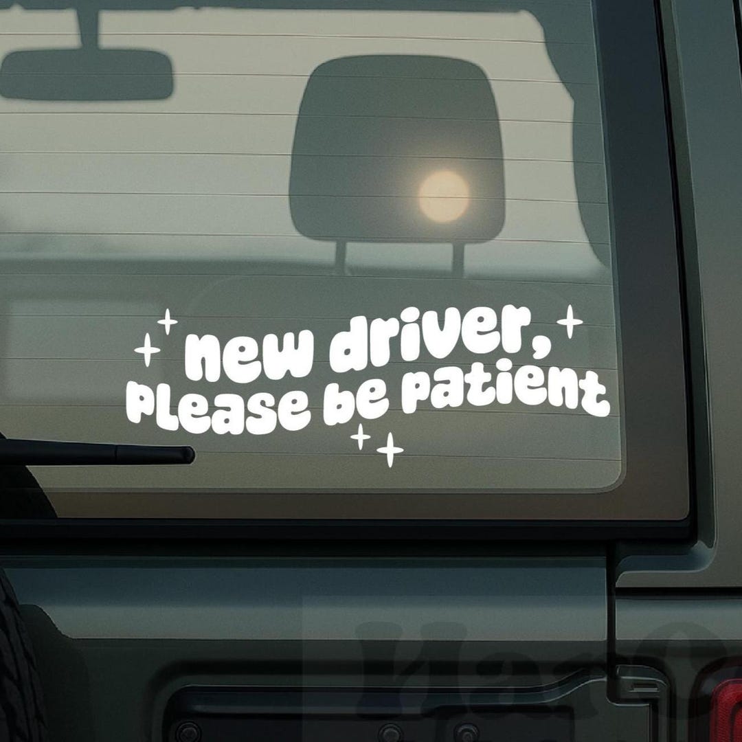 New Driver Gift, New Driver Car Decal Sticker, Funny Vinyl Car Decal ...