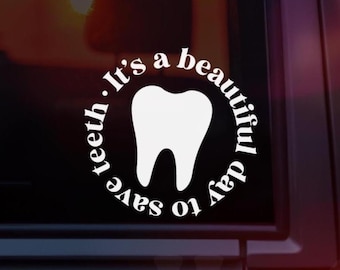 Tooth Vinyl Decal, Dental Hygienist Decal, Dental Assistant Decal, Dentist Vinyl Car Decal, Laptop Decal, Tumbler Decal, Oral Surgeon Gift