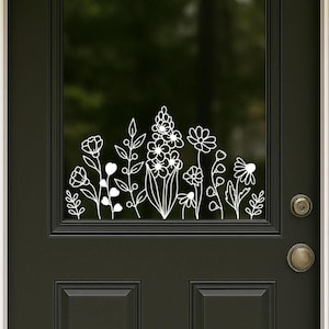 Wildflower Decal, Flower Decal, Window Decal, Car Window Decal, Kitchen Window Decal, Mirror Decal, Mom Car Decal, Van Decal, Laptop Decal