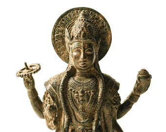 Krishna Statue 15.5 Inch / 39 cm, Hindu God, Mahadev, Bronze Krishna Statue, Handicrafts Statue, Indian God, Hindu God Brass, Gift Idea