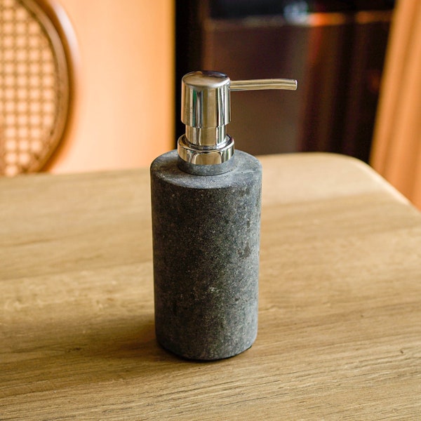 Natural Stone Soap Dispenser 5 Inch / 12 cm, Natural Stone Soap Dispenser, Modern Elegant Bathroom, Lotion Pump Dispenser, Housewarming