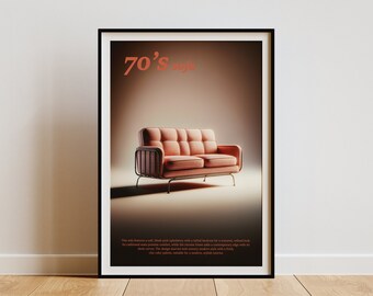 AKTIV's '1970's Sofa ' Exhibition Print: Vintage Beauty, High-Quality Production, Perfect for Elegant Rooms