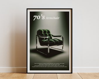 AKTIV's '1970's ArmChair' Exhibition Print: Vintage Aesthetic, Superior Quality, Ideal for Elegant Interior Designs