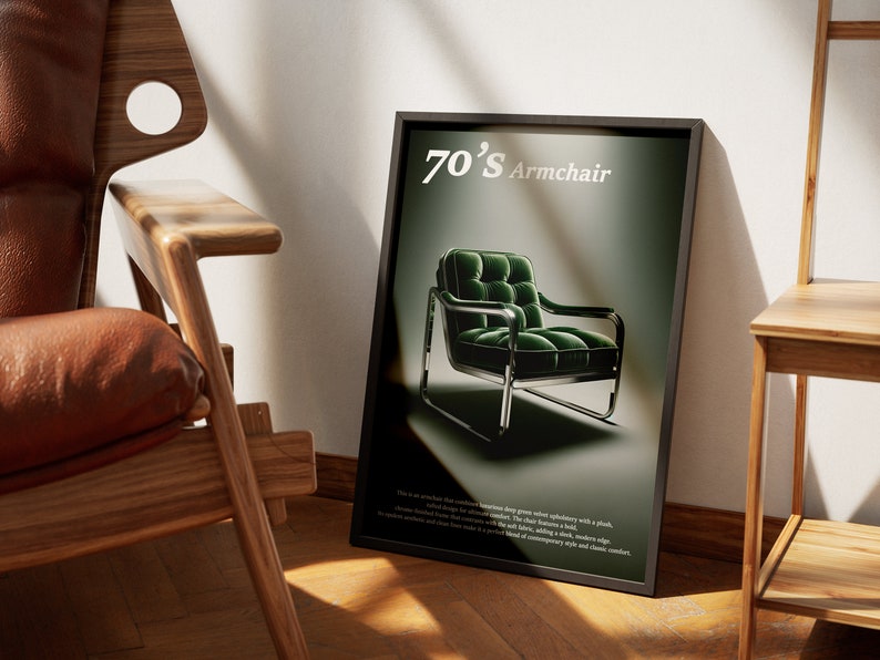 AKTIV's '1970's ArmChair' Exhibition Print: Vintage Aesthetic, Superior Quality, Ideal for Elegant Interior Designs image 2